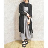 黒 | シフォンロングカーデ | axes femme