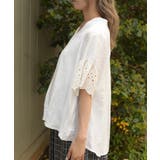 袖レーススキッパーシャツ | axes femme | 詳細画像2 