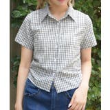 紺 | ギンガムチェックシャツ | axes femme