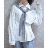 白 | スカーフ付シャツ | axes femme