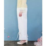 裾レースストレートデニムパンツ | axes femme | 詳細画像2 