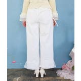 裾レースストレートデニムパンツ | axes femme | 詳細画像3 