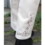 薔薇刺繍裏起毛パンツ | axes femme | 詳細画像5 