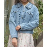ブリーチ | ローズ刺繍フリルデニムジャケット | axes femme