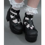 黒 | ベルトデザインヒールパンプス | axes femme