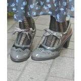 黒 | 配色カット甲あきパンプス | axes femme