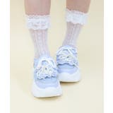 サックス | パールチャーム付きスニーカー | axes femme