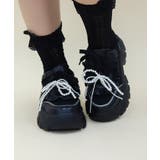 黒 | パールチャーム付きスニーカー | axes femme