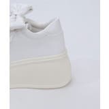 リボン付き合皮厚底スニーカー | axes femme | 詳細画像11 