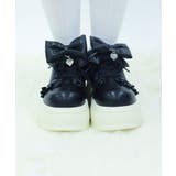 リボン付き合皮厚底スニーカー | axes femme | 詳細画像4 