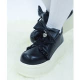 リボン付き合皮厚底スニーカー | axes femme | 詳細画像5 