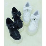 リボン付き合皮厚底スニーカー | axes femme | 詳細画像6 