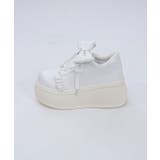 リボン付き合皮厚底スニーカー | axes femme | 詳細画像8 