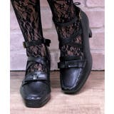 黒 | バックフリルリボンローファー | axes femme