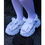 白 | 厚底レースアップスポサン | axes femme