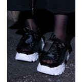 黒 | 厚底レースアップスポサン | axes femme