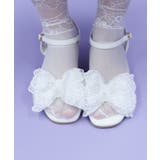 白 | レースリボンサンダル | axes femme