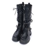 黒 | ガチャベルトロングブーツ | axes femme