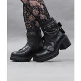 黒 | レース切替ゴシックブーツ | axes femme