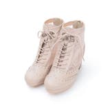 グレージュ | チュールレースアップブーツ | axes femme