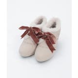 ベージュ | 刺繍入り配色ファーブーティー | axes femme