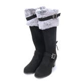 黒 | ファー付スエードロングブーツ | axes femme