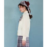 チェックリボンブローチベスト | axes femme | 詳細画像2