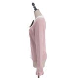 ブローチ付バイカラー襟ニット | axes femme | 詳細画像10 