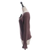 ブローチ付バイカラー襟ニット | axes femme | 詳細画像24 