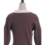 ブローチ付バイカラー襟ニット | axes femme | 詳細画像29 