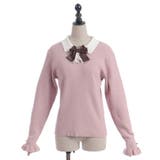 ブローチ付バイカラー襟ニット | axes femme | 詳細画像9 