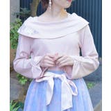 ピンク | 雪桜刺繍オフショル風ニット | axes femme