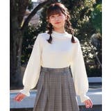 ブローチ付透かしフリルニット | axes femme | 詳細画像4