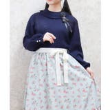 ブローチ付透かしフリルニット | axes femme | 詳細画像5