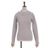 グレージュ | バラボトルネックリブニット | axes femme