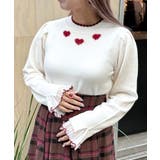 白 | ハートジャカードニットプルオーバー | axes femme