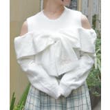 白 | リボンフェザーニット | axes femme