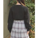 カメリア刺繍チュール袖ニット | axes femme | 詳細画像3 