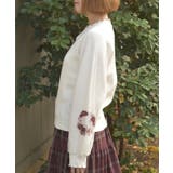 カメリア刺繍チュール袖ニット | axes femme | 詳細画像7 