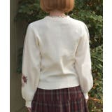 カメリア刺繍チュール袖ニット | axes femme | 詳細画像8 