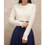 生成り | バラボトルネックリブニット | axes femme