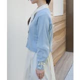 クロス刺繍ショートニットカーディガン | axes femme | 詳細画像2