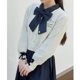生成り | クロス刺繍ショートニットカーディガン | axes femme