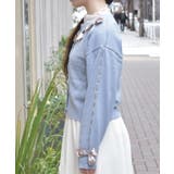 サテンリボンニットカーディガン | axes femme | 詳細画像2