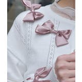 サテンリボンニットカーディガン | axes femme | 詳細画像5