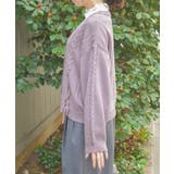 編み上げケーブルニットカーディガン | axes femme | 詳細画像3 