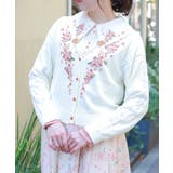 金木犀刺繍ニットカーディガン | axes femme | 詳細画像1 