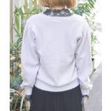 スノー・ローズ刺繍カーデ | axes femme | 詳細画像3