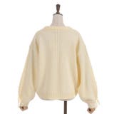 リボン釦編み上げニットカーディガン | axes femme | 詳細画像22 