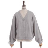 リボン釦編み上げニットカーディガン | axes femme | 詳細画像23 